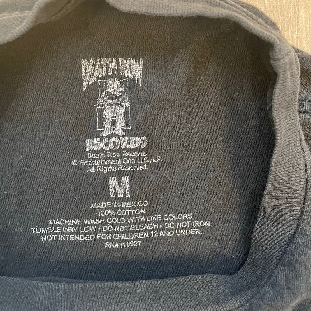 Death Row Records Electric Chair Logo Graphic T Shirt Black Rap Hip Hop M - Picture 3 of 8